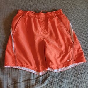 Nike Men's Orange Swim Trunks Shorts